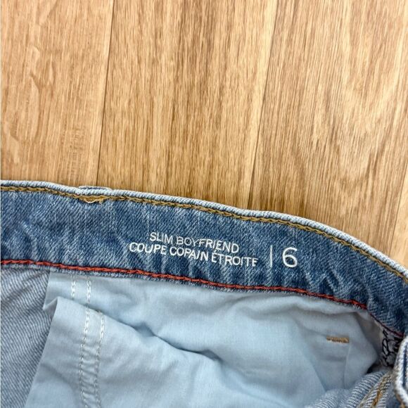 Tommy Hilfiger Womens Cropped Cutoff Boyfriend Jeans Logo Pockets Mid Rise 6 - Picture 4 of 4